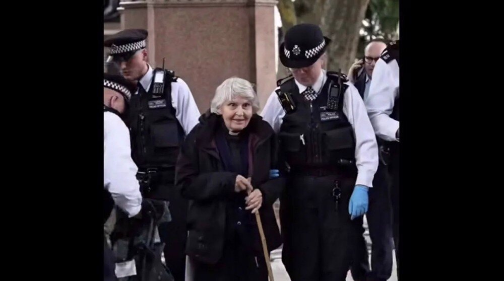 UK Police arrest 83-year-old Priest for supporting Palestine Action