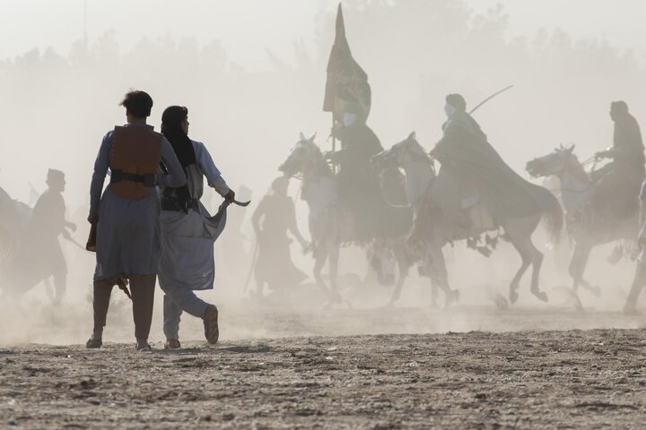 تقرير مصور/ برعاية العتبة العباسية المقدسة.. مشاهد تمثيلية لتجسيد واقعة الطف