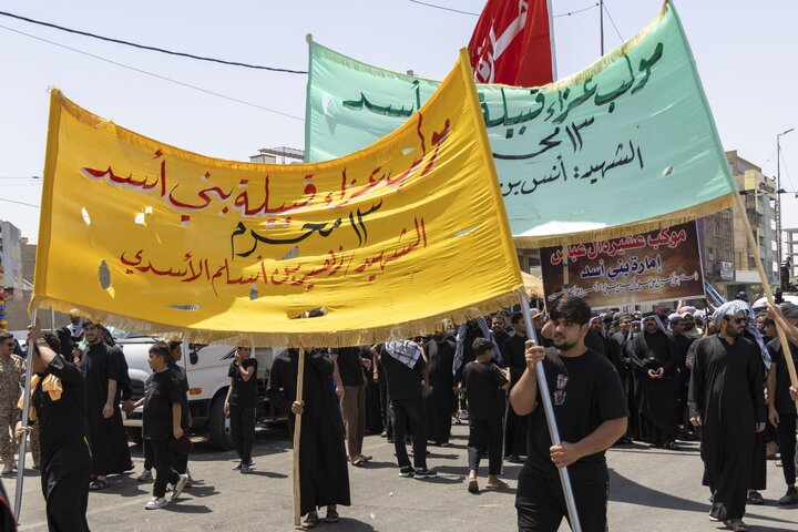 انطلاق موكب قبيلة بني أسد والعشائر العراقية؛ لإحياء ذكرى دفن الأجساد الطاهرة للإمام الحسين وأهل بيته (عليهم السلام) وأصحابه الكرام