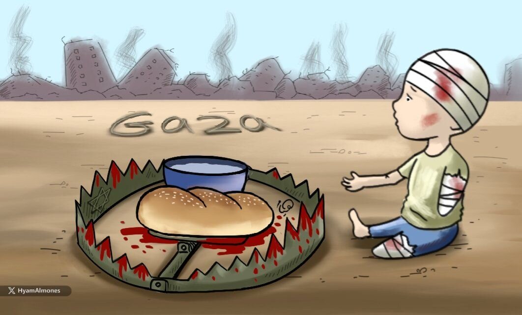 كاريكاتير / مصائد الموت للكيان المؤقت في طوابير الحياة