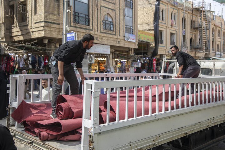 قسم الشؤون الخدمية يباشر بحملة تنظيفٍ واسعة لمحيط العتبة العباسية المقدسة