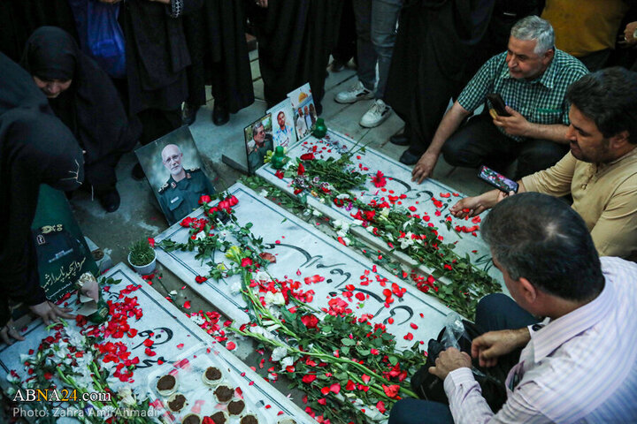 Photos: Presence of Families of Martyrs of Zionist Regime's attacks in Behesht Zahra Cemetery