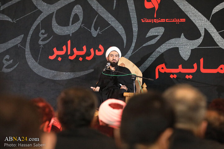 Photos: Third night of Imam Hussain mourning ceremony held by Arts and Media Heyaat in Qom