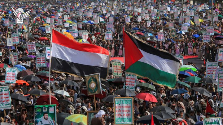 تقرير مصور/ مسيرة جماهيرية كبرى في العاصمة اليمنية نصرة للشعب الفلسطيني المظلوم