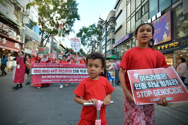 عکس خبری | ادامه تظاهرات حمایت و همبستگی با مردم مظلوم فلسطین در سئول
