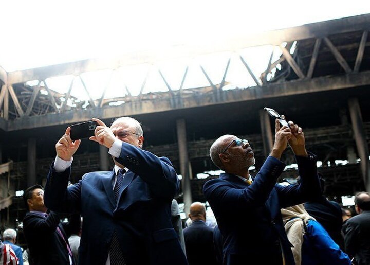 مشاهد من زيارة سفراء 28 دولة لمبنى الإذاعة والتلفزيون في قلب العاصمة طهران