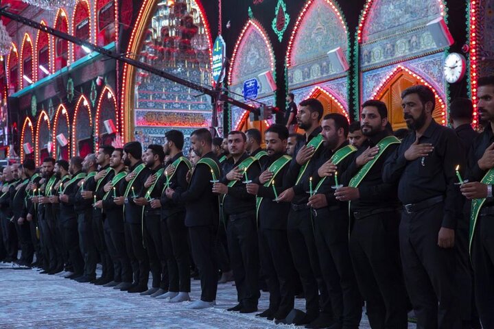 إحياء اليوم السابع لذكرى شهادة الإمام الحسين (ع) عَبرَ موكب عزاءٍ موحّد العتبتين المقدستين في كربلاء