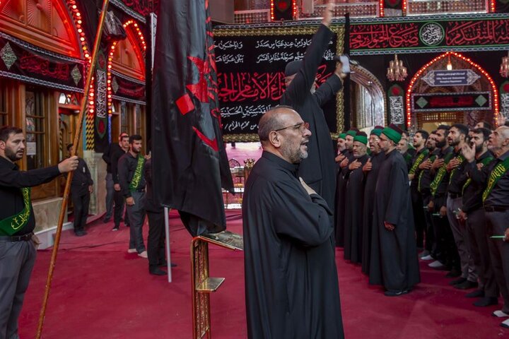 إحياء اليوم السابع لذكرى شهادة الإمام الحسين (ع) عَبرَ موكب عزاءٍ موحّد العتبتين المقدستين في كربلاء