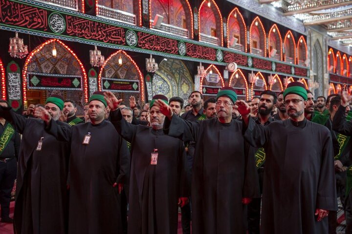 إحياء اليوم السابع لذكرى شهادة الإمام الحسين (ع) عَبرَ موكب عزاءٍ موحّد العتبتين المقدستين في كربلاء