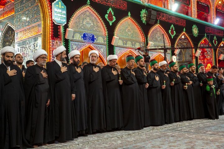 إحياء اليوم السابع لذكرى شهادة الإمام الحسين (ع) عَبرَ موكب عزاءٍ موحّد العتبتين المقدستين في كربلاء