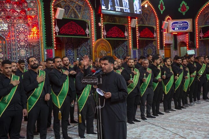 إحياء اليوم السابع لذكرى شهادة الإمام الحسين (ع) عَبرَ موكب عزاءٍ موحّد العتبتين المقدستين في كربلاء
