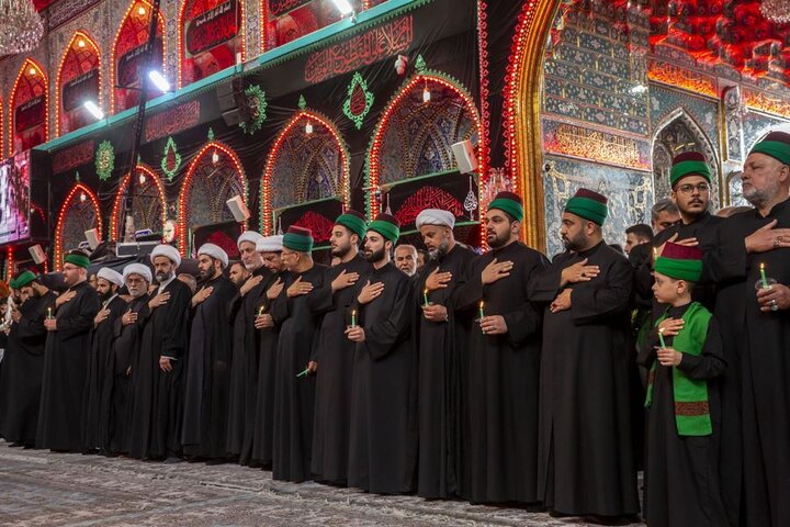 إحياء اليوم السابع لذكرى شهادة الإمام الحسين (ع) عَبرَ موكب عزاءٍ موحّد العتبتين المقدستين في كربلاء
