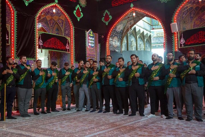 إحياء اليوم السابع لذكرى شهادة الإمام الحسين (ع) عَبرَ موكب عزاءٍ موحّد العتبتين المقدستين في كربلاء