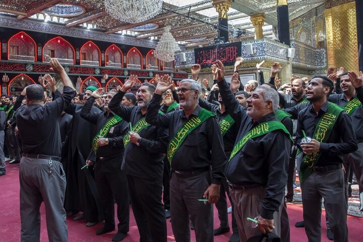 إحياء اليوم السابع لذكرى شهادة الإمام الحسين (ع) عَبرَ موكب عزاءٍ موحّد العتبتين المقدستين في كربلاء