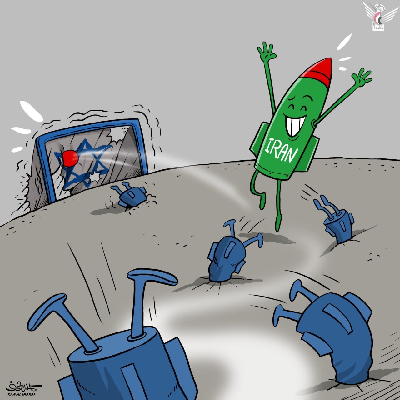 Cartoon: Iranian missile bypasses all Israeli defense systems