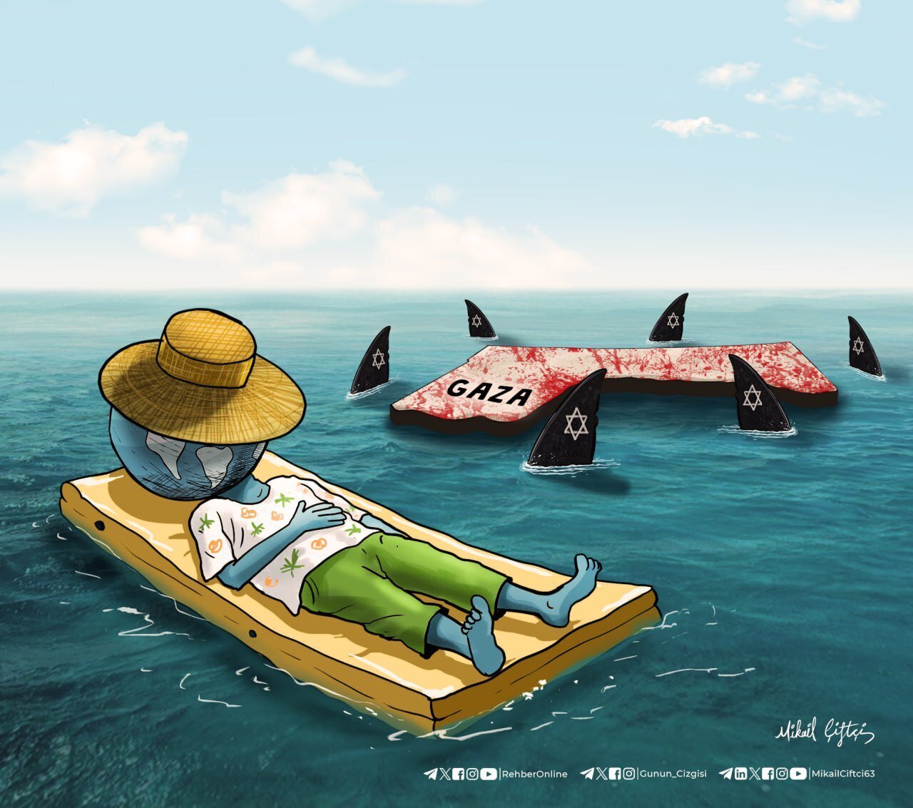 Cartoon: Global reaction to Zionist genocide in Gaza