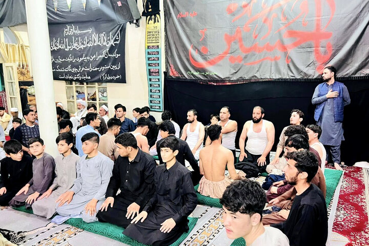 مراسم عزاداری شب هفتم شهدای کربلا در قندهار افغانستان
