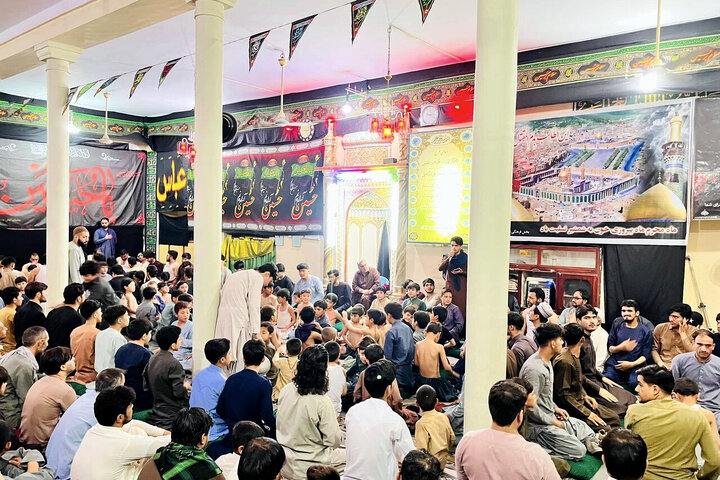 مراسم عزاداری شب هفتم شهدای کربلا در قندهار افغانستان