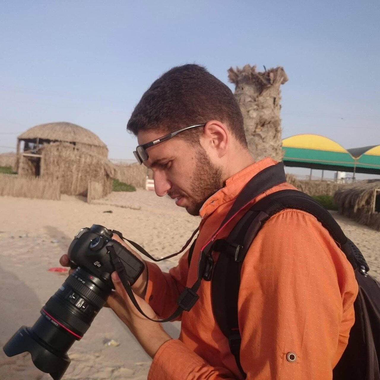 Journalists Hossam al-Adlouni along his wife, and children and Fadi Khalifa martyred in Israeli airstrikes