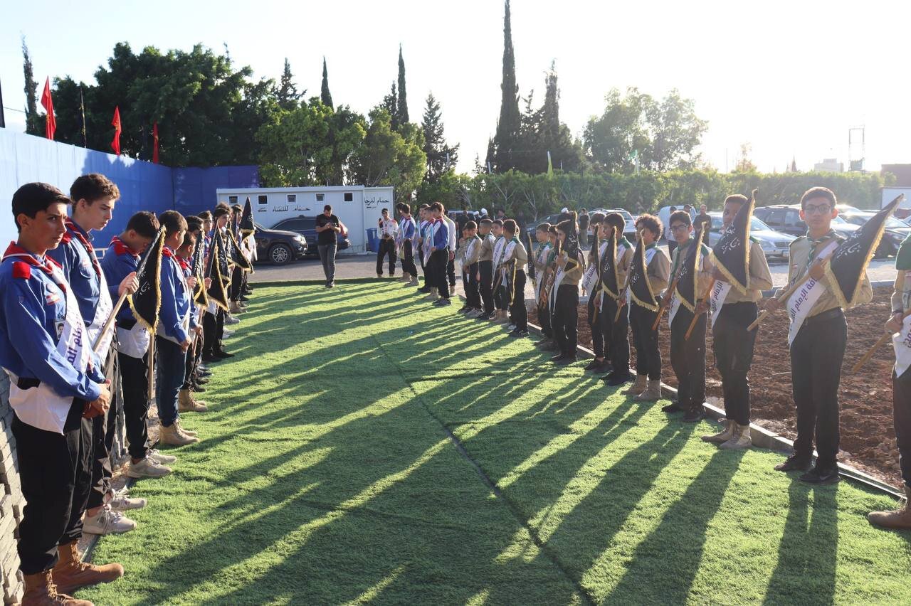 رفع راية الإمام الحسين (ع) في مرقد الشهيد السيد هاشم صفي الدين