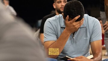 برگزاری مراسم قرائت دعای توسل در مزار شهید سید حسن نصرالله + تصاویر