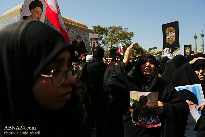 تشییع پیکر دو شهید تجاوز رژیم صهیونیستی در قم