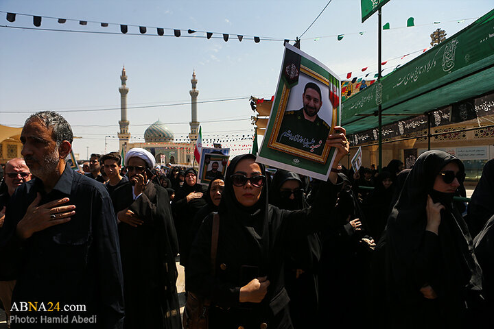 تشییع پیکر دو شهید تجاوز رژیم صهیونیستی در قم