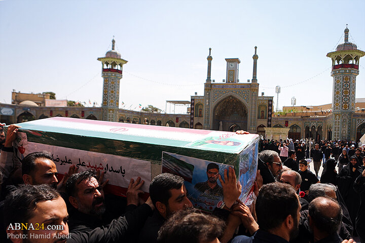 تشییع پیکر دو شهید تجاوز رژیم صهیونیستی در قم