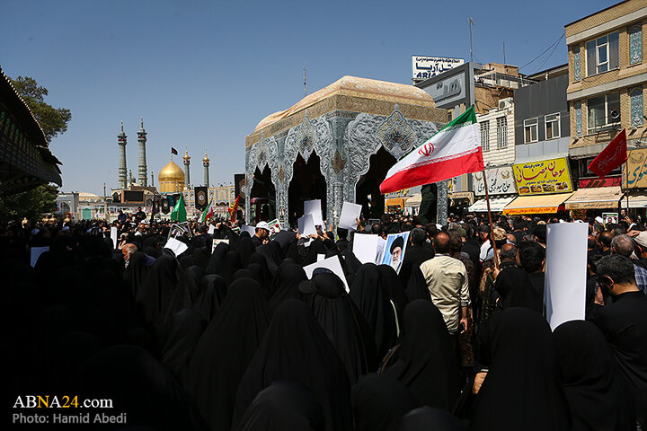 تشییع پیکر دو شهید تجاوز رژیم صهیونیستی در قم