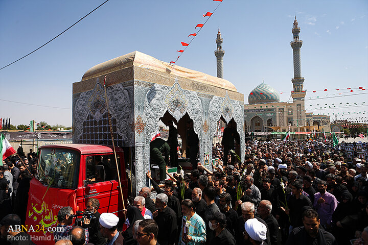 تشییع پیکر دو شهید تجاوز رژیم صهیونیستی در قم