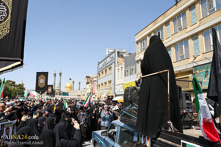 تشییع پیکر دو شهید تجاوز رژیم صهیونیستی در قم