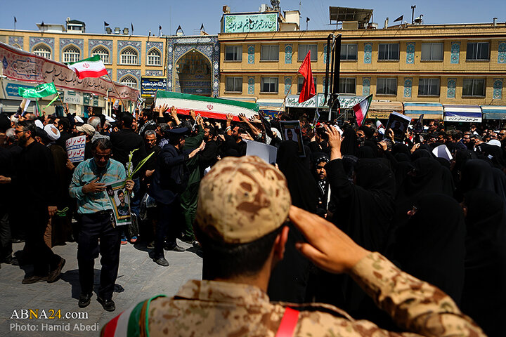 تشییع پیکر دو شهید تجاوز رژیم صهیونیستی در قم