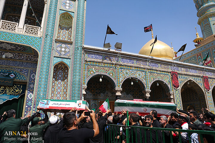 تشییع پیکر دو شهید تجاوز رژیم صهیونیستی در قم