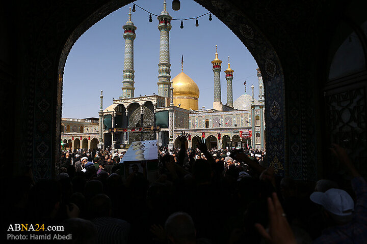 ویدیو | تشییع پیکر مطهر دو شهید تجاوز رژیم صهیونیستی در شهر قم