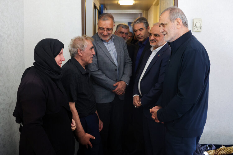 Iran President meets families affected by Israeli-imposed war