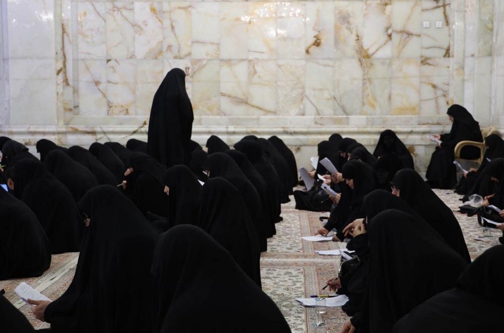 العتبة العلوية تجري اختبار لـ 800 طالبة استعدادًا لمهامّ التبليغ في موسم الأربعين
