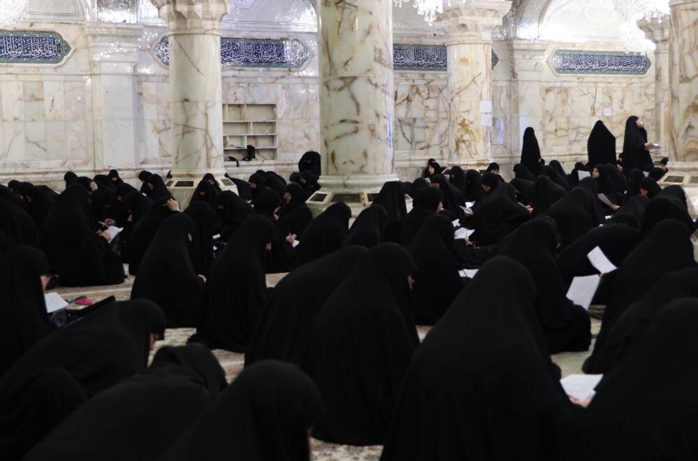 العتبة العلوية تجري اختبار لـ 800 طالبة استعدادًا لمهامّ التبليغ في موسم الأربعين