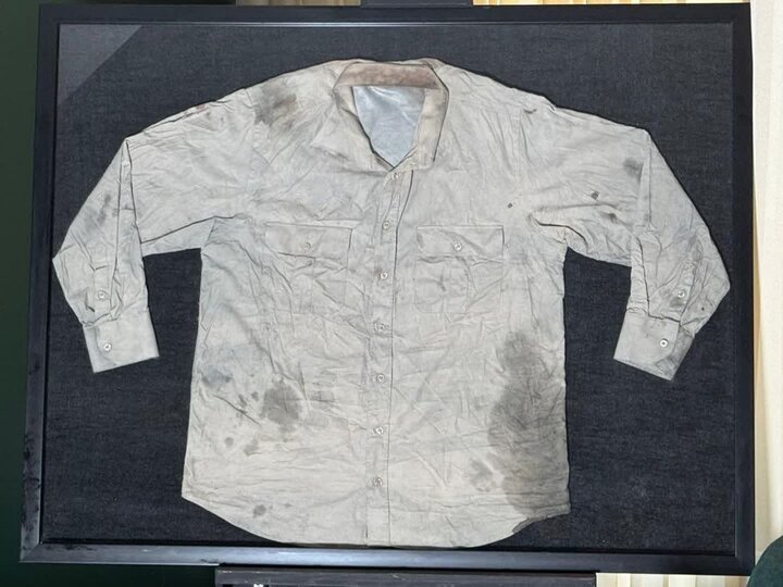 Photos: Martyr Hajizadeh's shirt wearing at moment of his martyrdom
