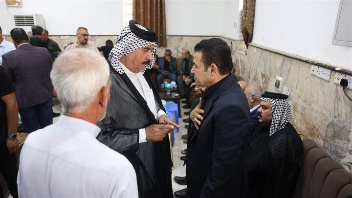 تقرير مصور/ مستشار الأمن ا لقومي يقدم واجب العزاء لذوي ضحايا حريق الهايبر ماركت بالكوت العراقية