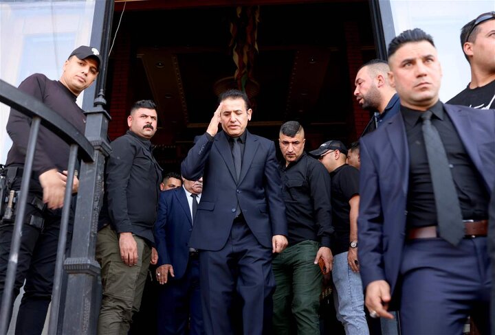 تقرير مصور/ مستشار الأمن ا لقومي يقدم واجب العزاء لذوي ضحايا حريق الهايبر ماركت بالكوت العراقية