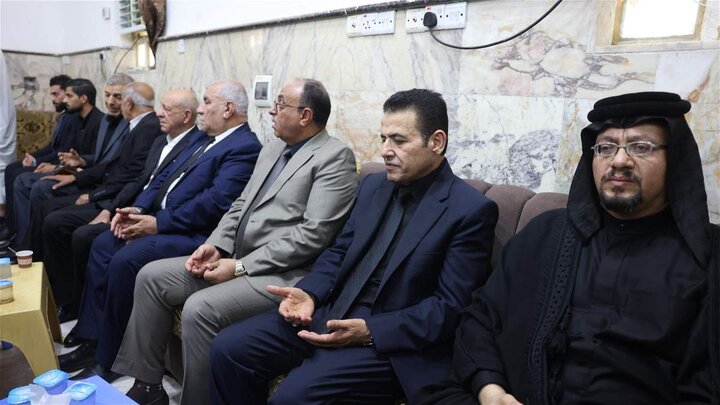 تقرير مصور/ مستشار الأمن ا لقومي يقدم واجب العزاء لذوي ضحايا حريق الهايبر ماركت بالكوت العراقية