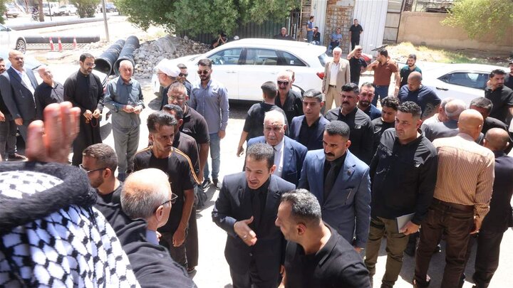 تقرير مصور/ مستشار الأمن ا لقومي يقدم واجب العزاء لذوي ضحايا حريق الهايبر ماركت بالكوت العراقية