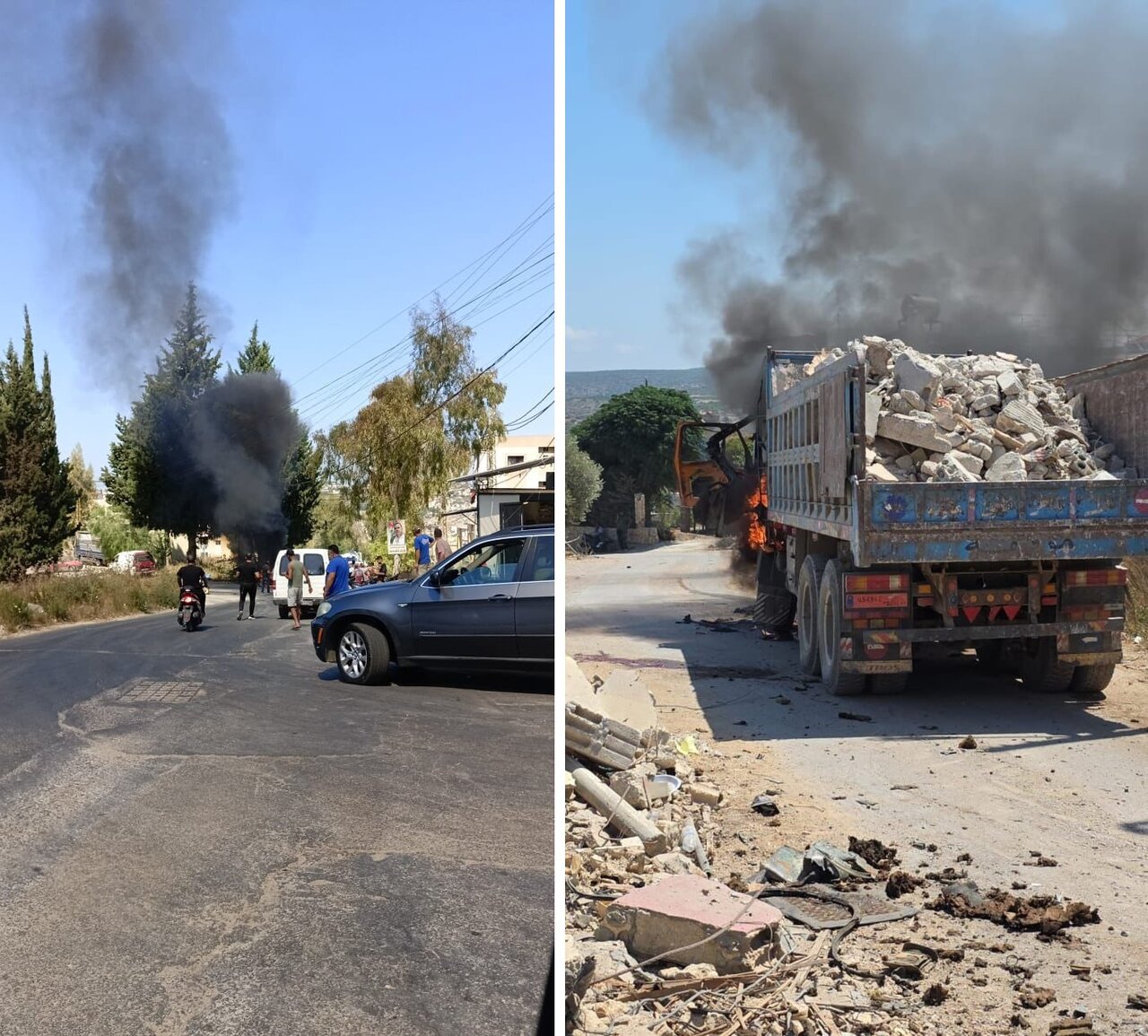 Israeli airstrikes martyrs two civilians in Nabatieh, Lebanon