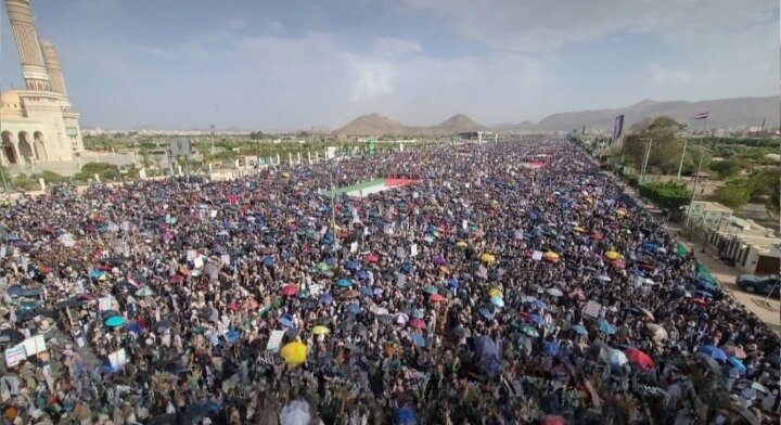 Yemen holds mass rallies supporting Gaza, denouncing Israeli, U.S. aggression