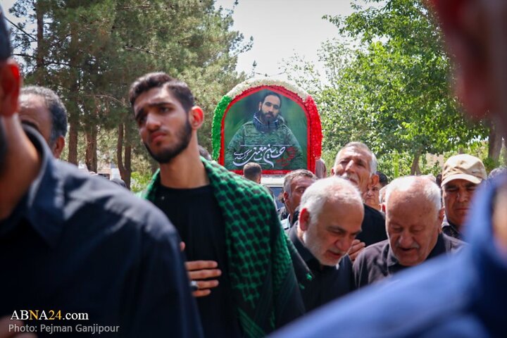 تشییع پیکر مطهر شهید مدافع وطن «حسین معینی» در منطقه کربکند اصفهان