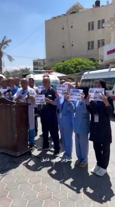 ویدیو | اقدام نمادین آژیر هماهنگ آمبولانس‌ها در نوار غزه، هشدار قحطی