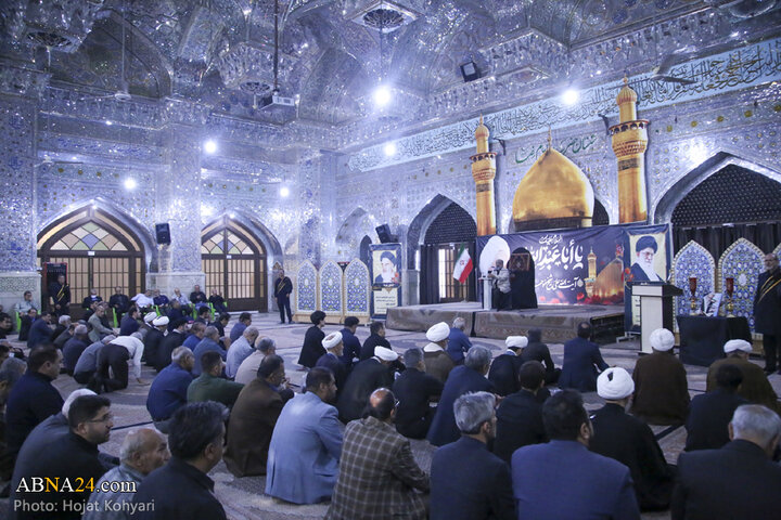 گزارش تصویری | مراسم بزرگداشت مرحوم آیت‌الله موحد در سومین حرم اهل بیت(ع)