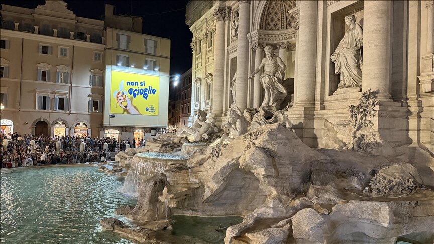 Rome dimmed Trevi Fountain lights in symbolic call for Gaza ceasefire