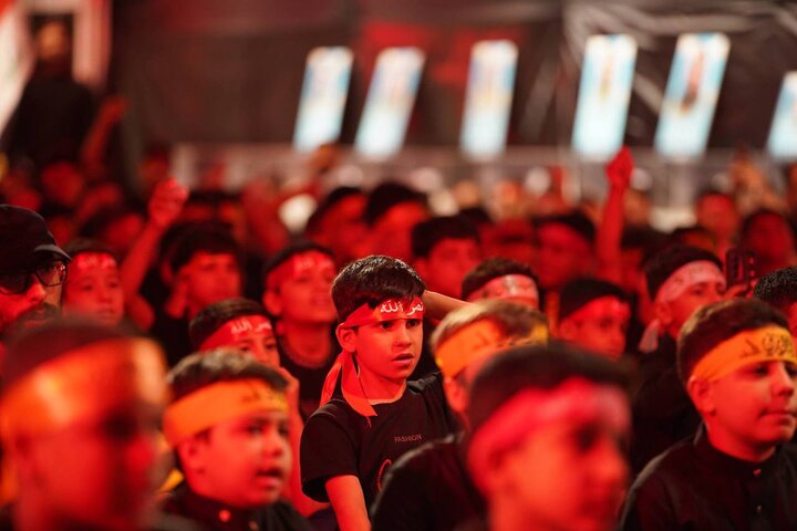 الليلة الثالثة من مجلس العزاء المركزي هيئة الحشد الشعبي في بغداد بحضور أبناء الشهداء