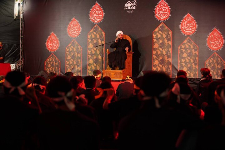 الليلة الثالثة من مجلس العزاء المركزي هيئة الحشد الشعبي في بغداد بحضور أبناء الشهداء